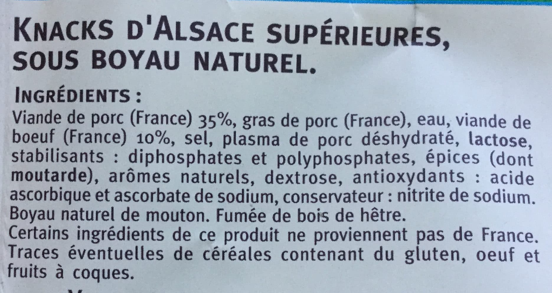 U Véritables Knacks d'Alsace packshot