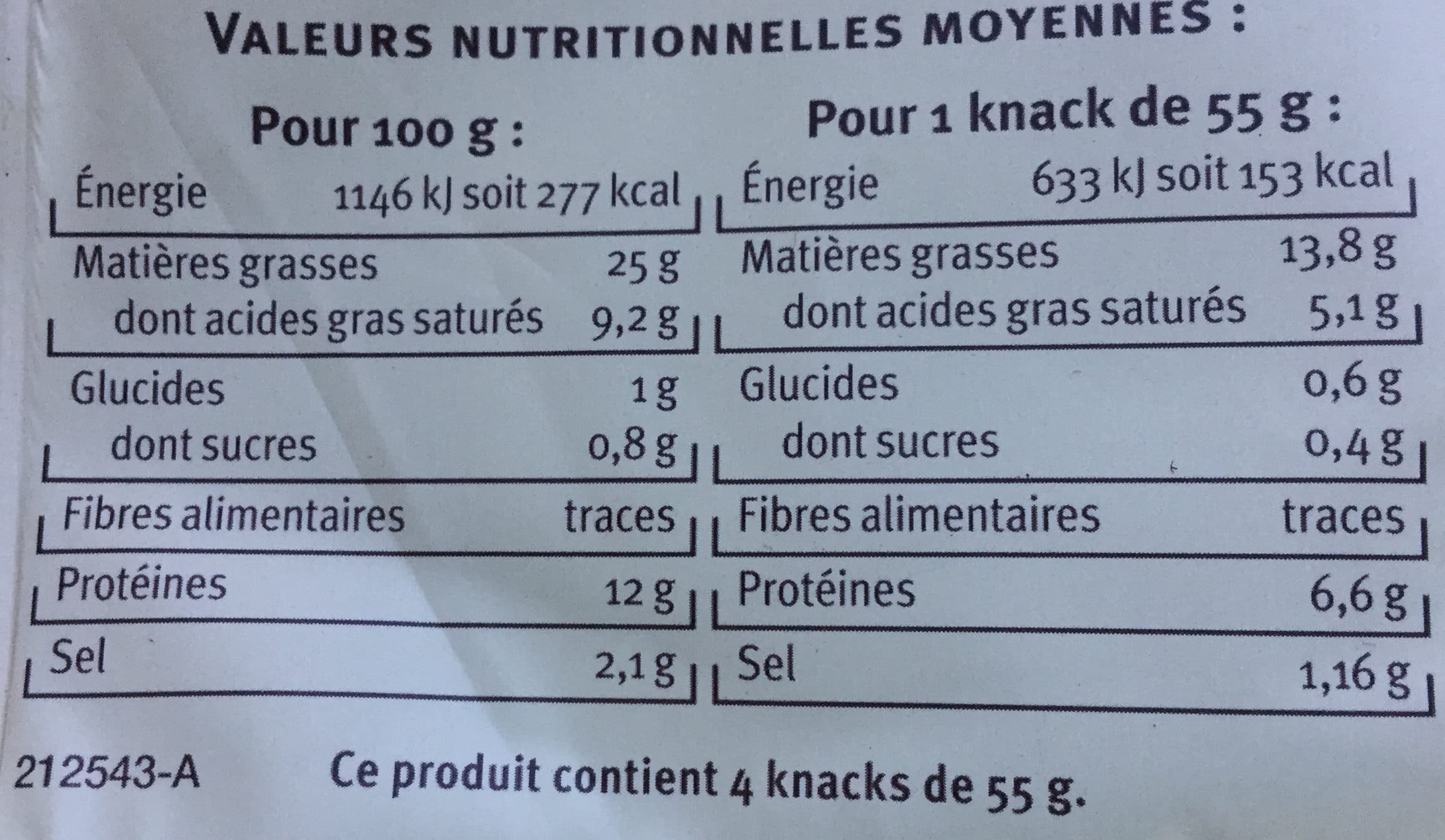 U Véritables Knacks d'Alsace packshot