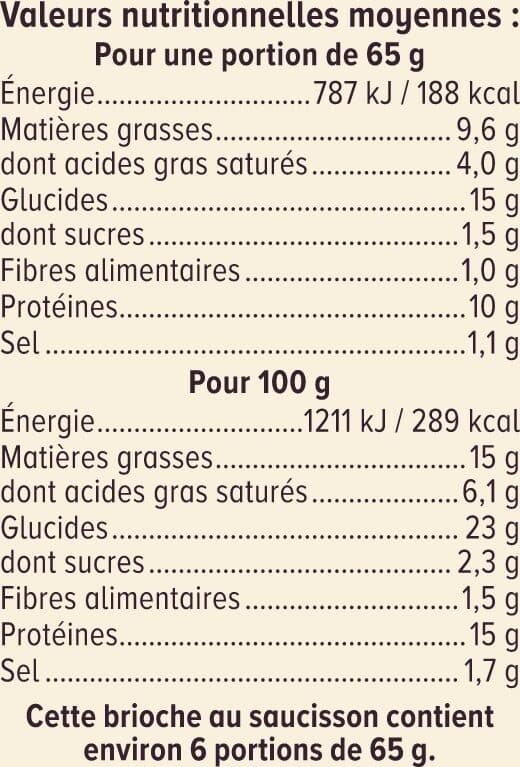 U Brioche au saucisson Spécialité Lyonnaise 400g packshot
