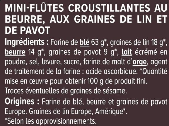 U Mini flûte de pavot et lin sachet de 100g packshot