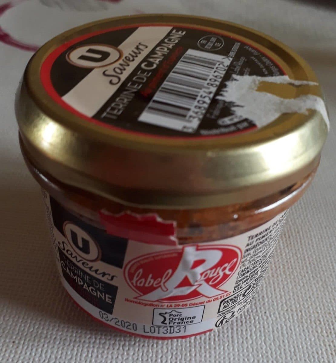 U Terrine de campagne au piment d'Espelette packshot