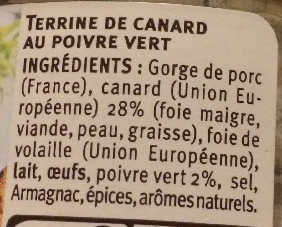 U Terrine de canard packshot