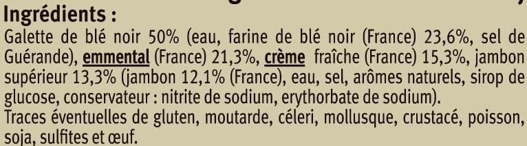 U Galettes de blé noir, garnies de jambon supérieur et emmental , x2, 300g packshot