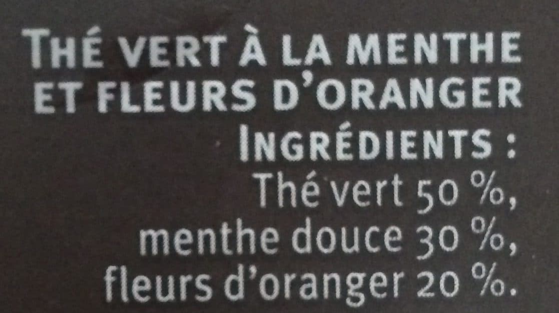 U Thé vert menthe nanah et fleurs d'oranger saveurs packshot