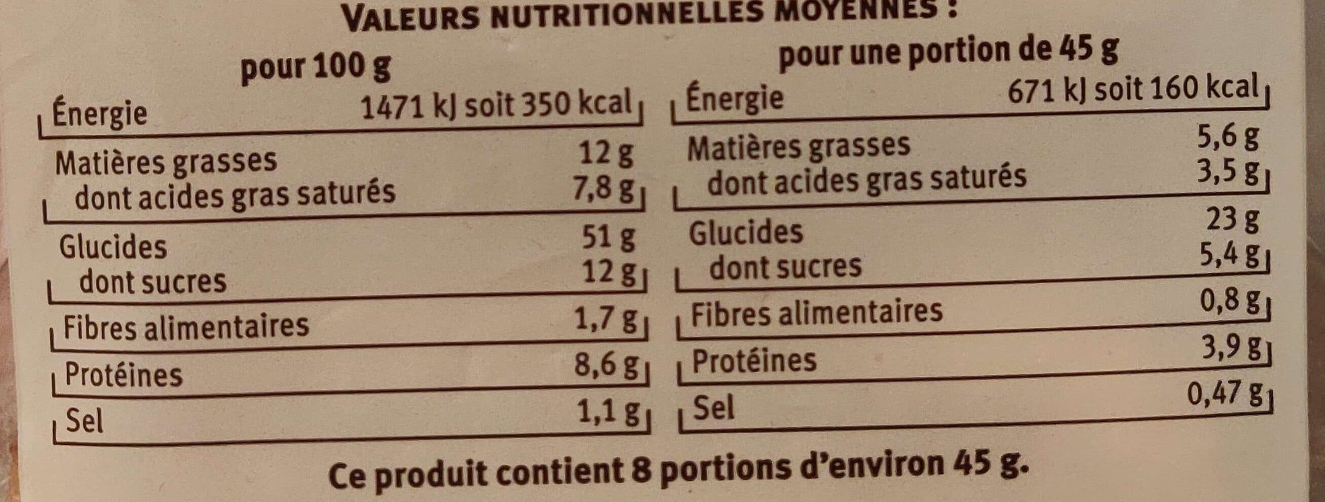U Mini gâche pur beurre à la crème fraîche x8, 360g packshot