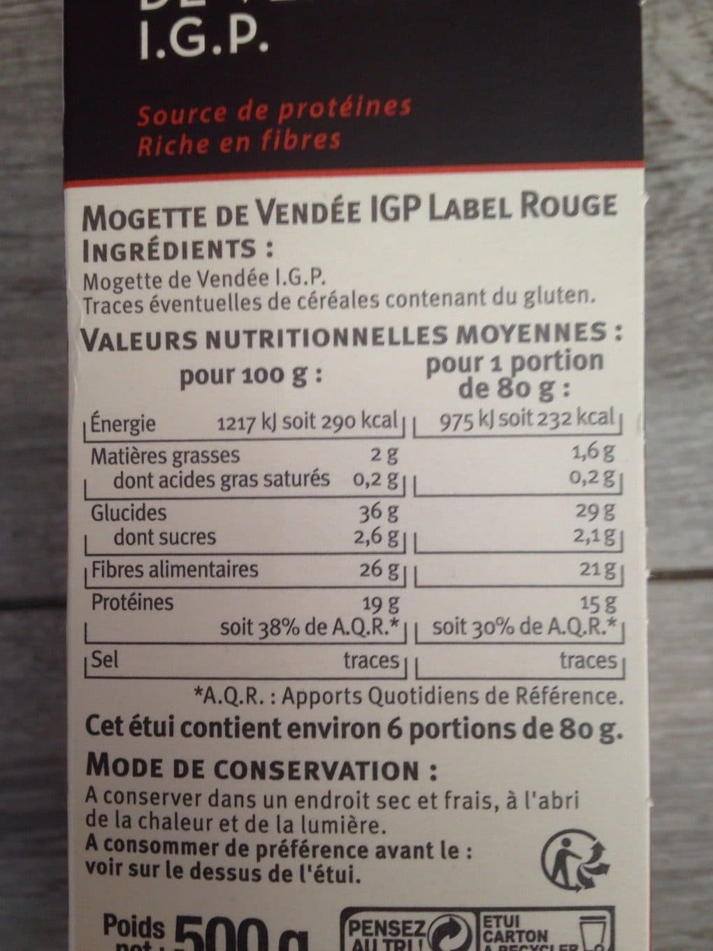 U Mogettes de vendée IGP packshot