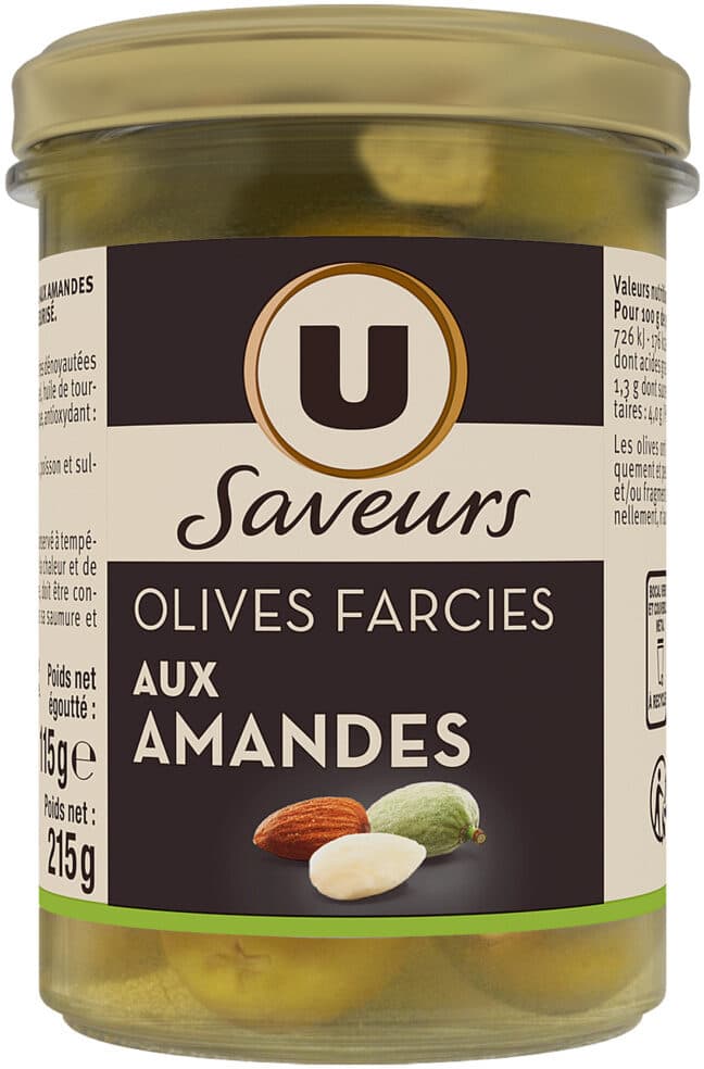 U Olives vertes farcies aux amandes entières packshot