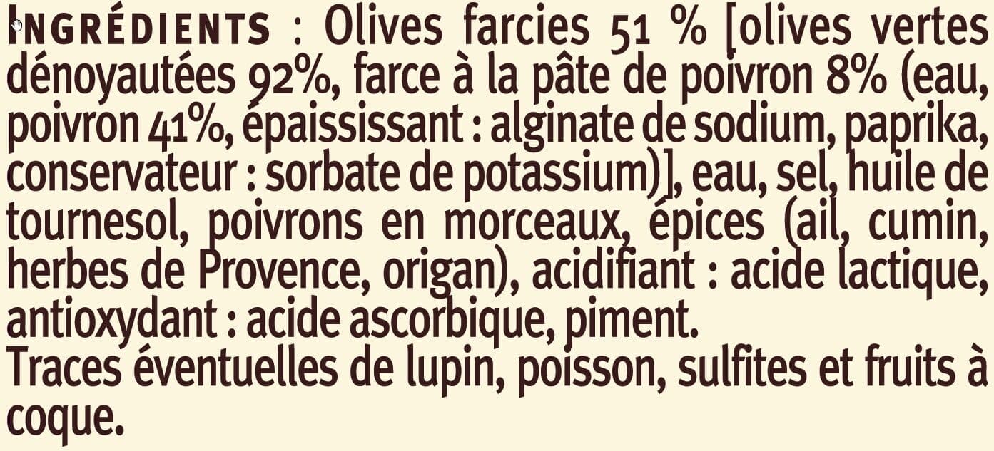 U Olives vertes farcies à la pâte de poivrons packshot
