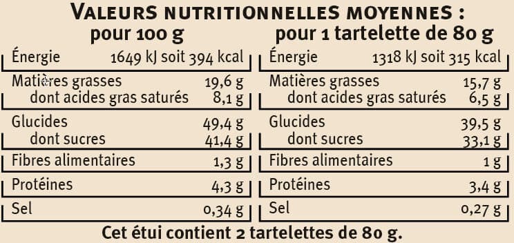 U Tartelettes à la crème marron packshot