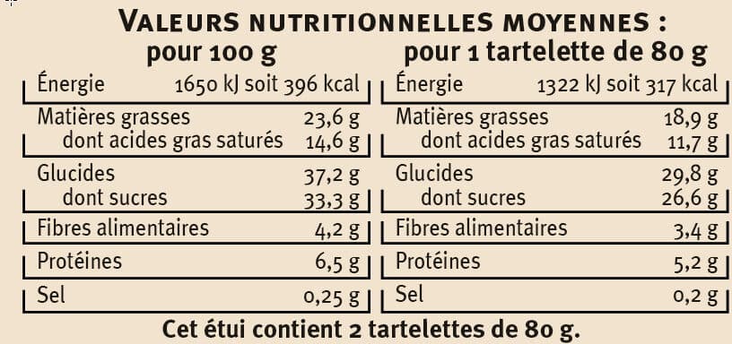 U Tartelettes à la noix de coco et au chocolat packshot