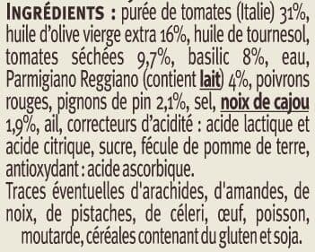 U Sauce pesto rosso bocal de 190g packshot