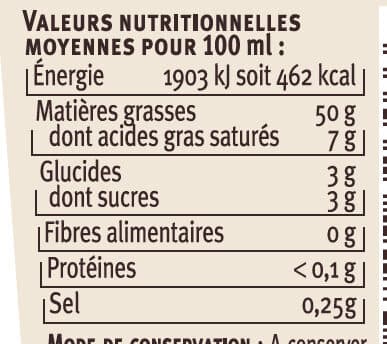 U Sauce vinaigrette à l'Huile d'Olive 50% et au Vinaigre de Xérès packshot