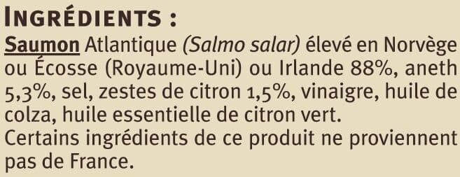 U Emincés de saumon à l'aneth et saveur citron packshot