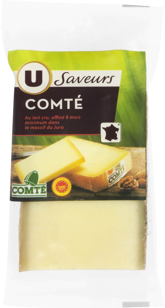 U Comté AOP au lait cru 8 mois mini d'affinage, 35%mg, 250g packshot