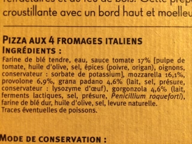 U La 4 formaggi packshot