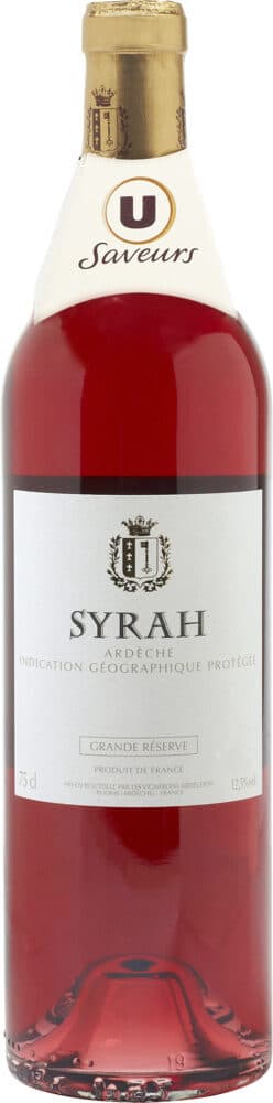 U Vin rosé IGP Ardèche Syrah 75cl packshot