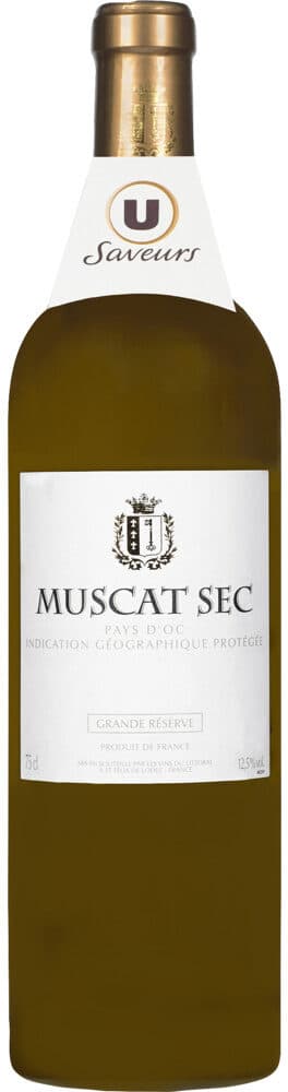 U Vin blanc Pays d'Oc Muscat IGP sec packshot