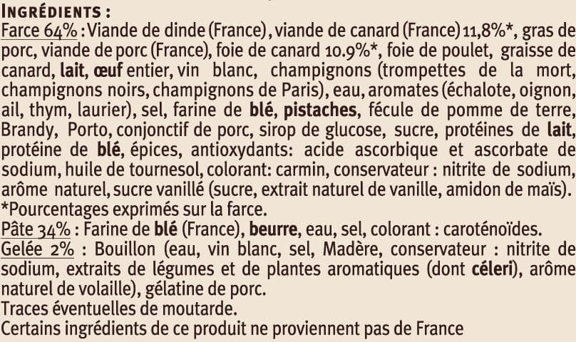 U Pâtés en Croûte Canard Richelieu packshot