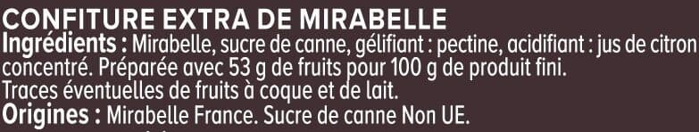 U Confiture de mirabelles récoltées en Lorraine , pot de 315g packshot