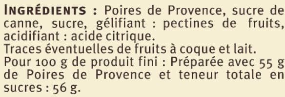 U Confitures de Poires de Provence packshot