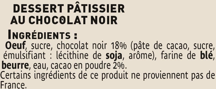 U Fondant au chocolat noir packshot