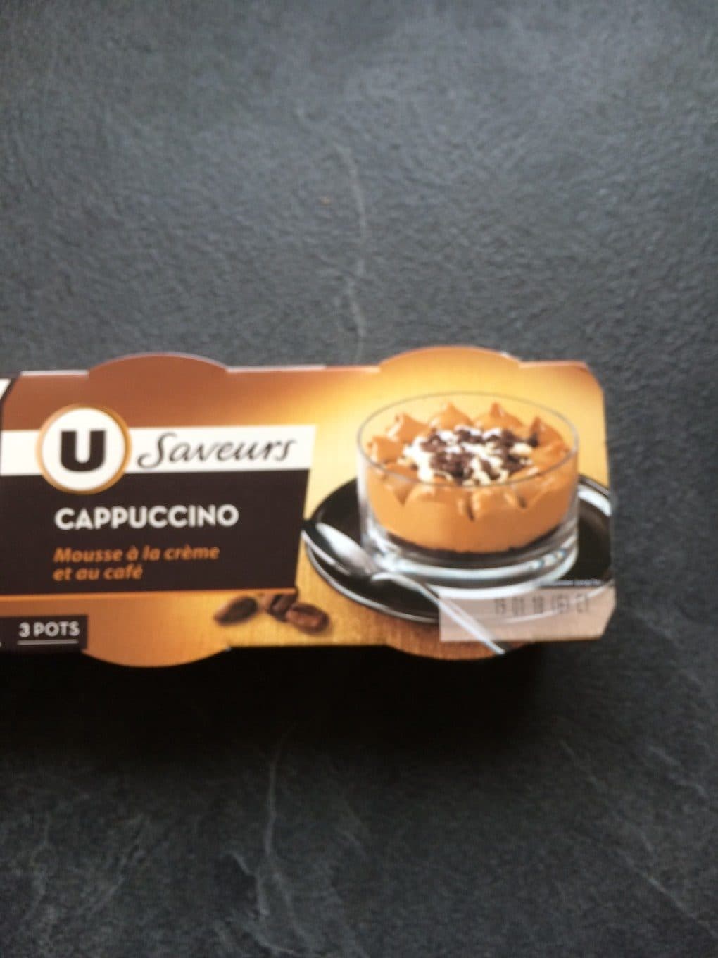 U Dessert Cappuccino - 2x90g + 1 offert packshot