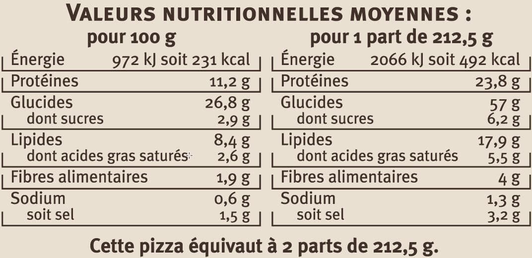 U Pizza régina 425g packshot