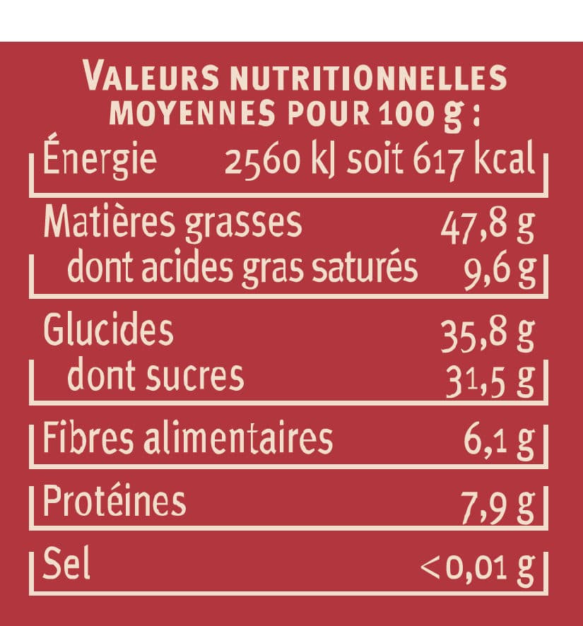 U Pate à tartiner au chocolat noir noisettes packshot