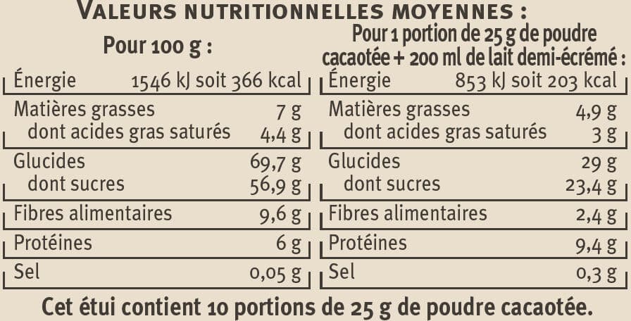 U Poudre cacaotée packshot