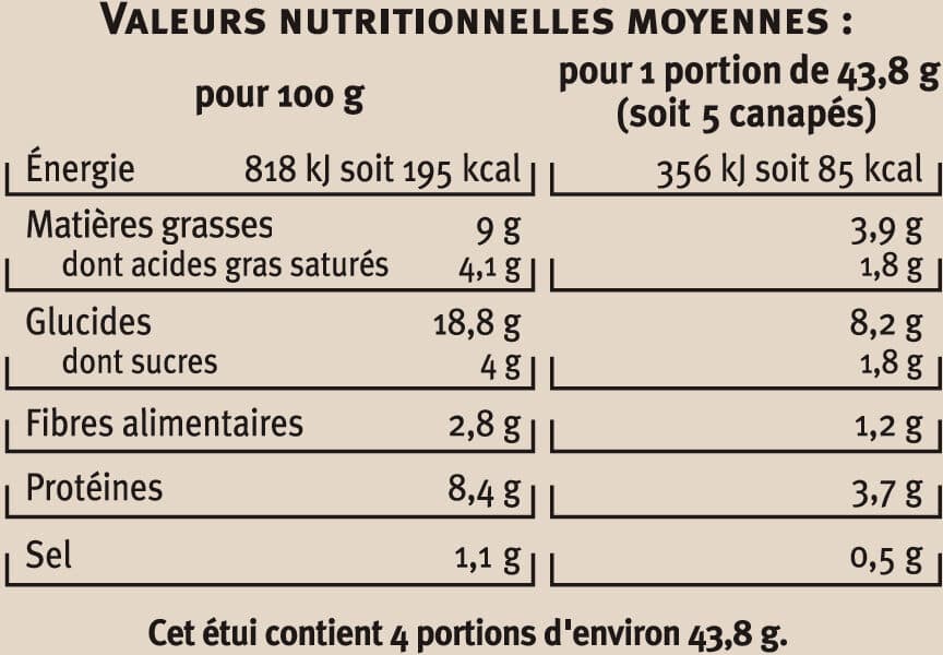 U Assortiment de canapés x20 - 175g packshot