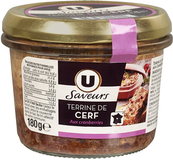 U Terrine de cerf aux cranberries packshot