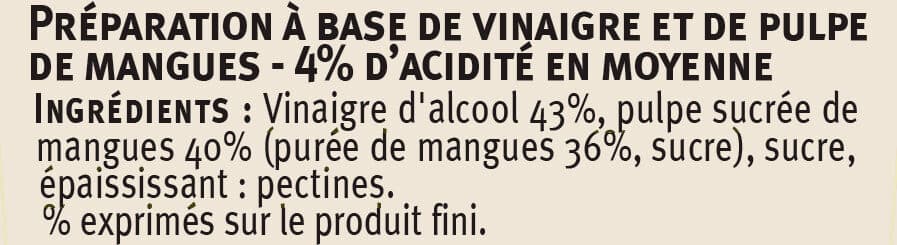 U Préparation à base de vinaigre et de pulpe de mangue packshot