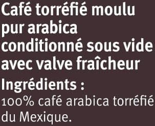 U Café moulu arabica du Mexique - 250g packshot