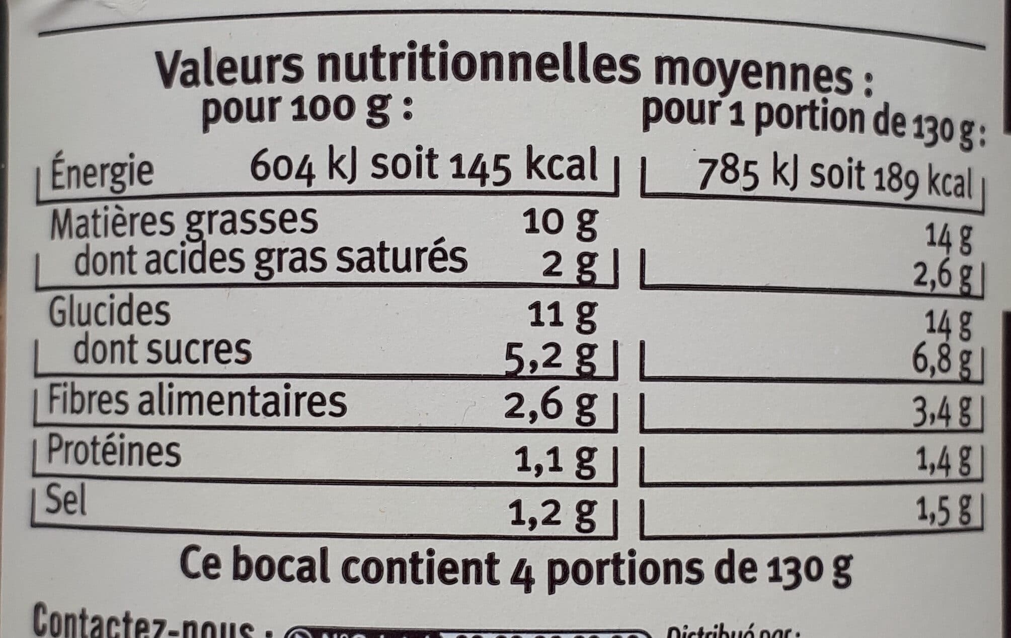 U Légumes cuisinés Riste d'aubergines - Bocal 520g packshot