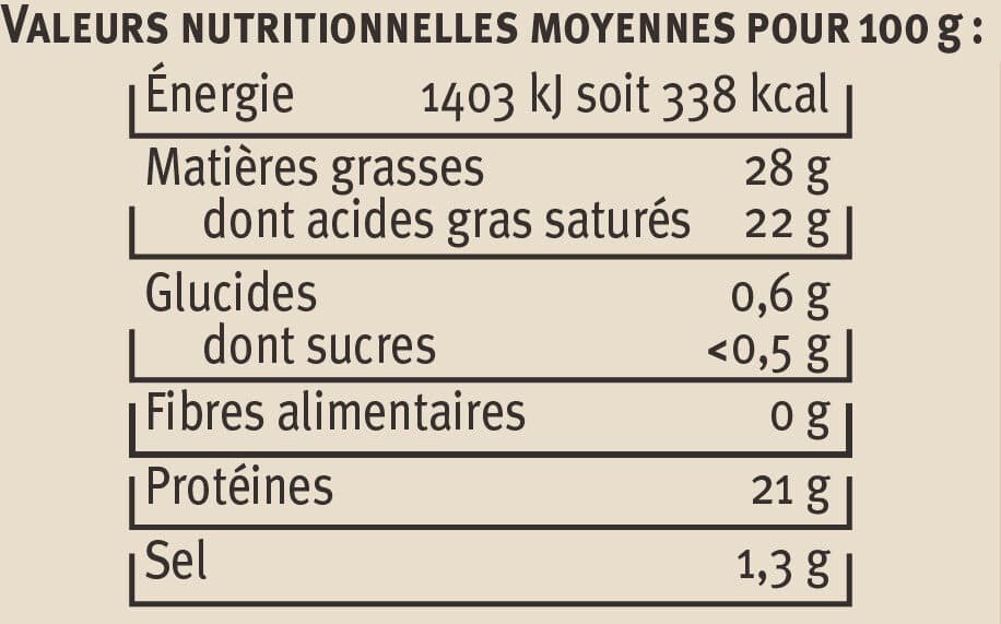 U Reblochon de Savoie AOP au lait cru 28% mg, 450g packshot