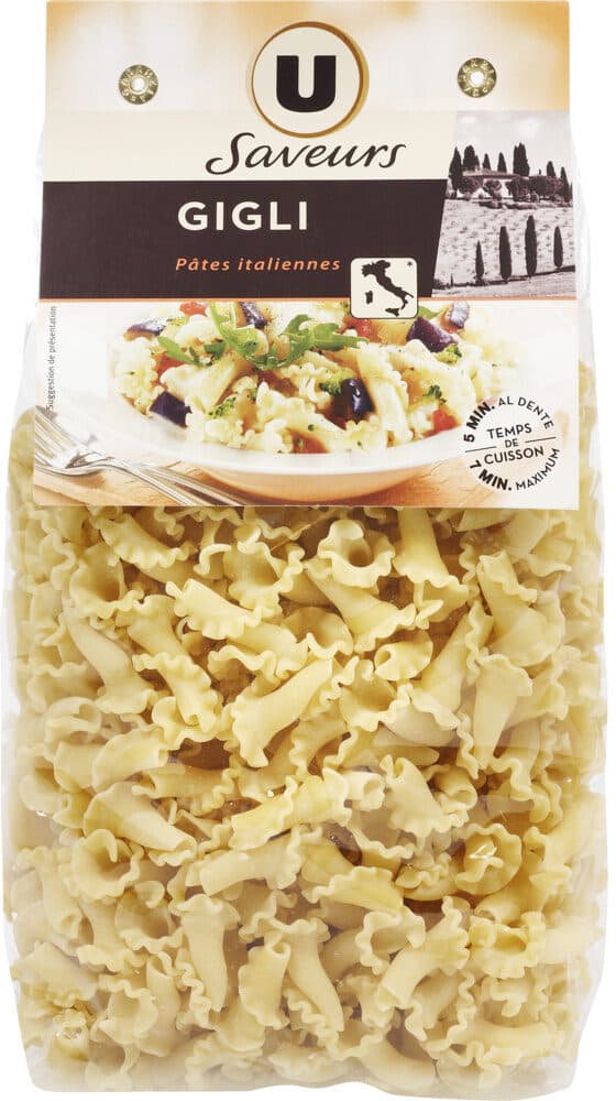U Pâtes gigli nature sachet 500g packshot