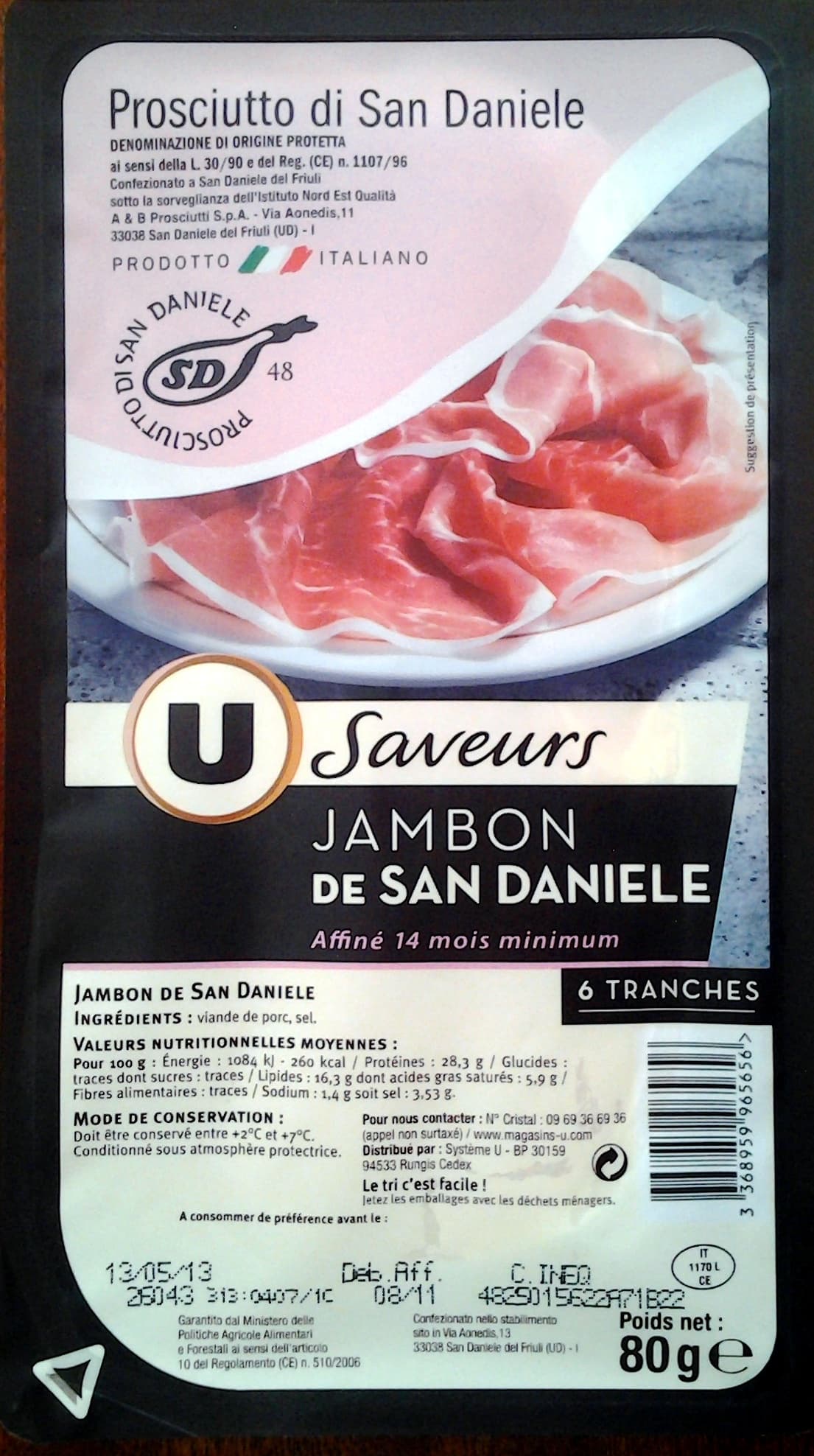U Jambon de San Daniele packshot