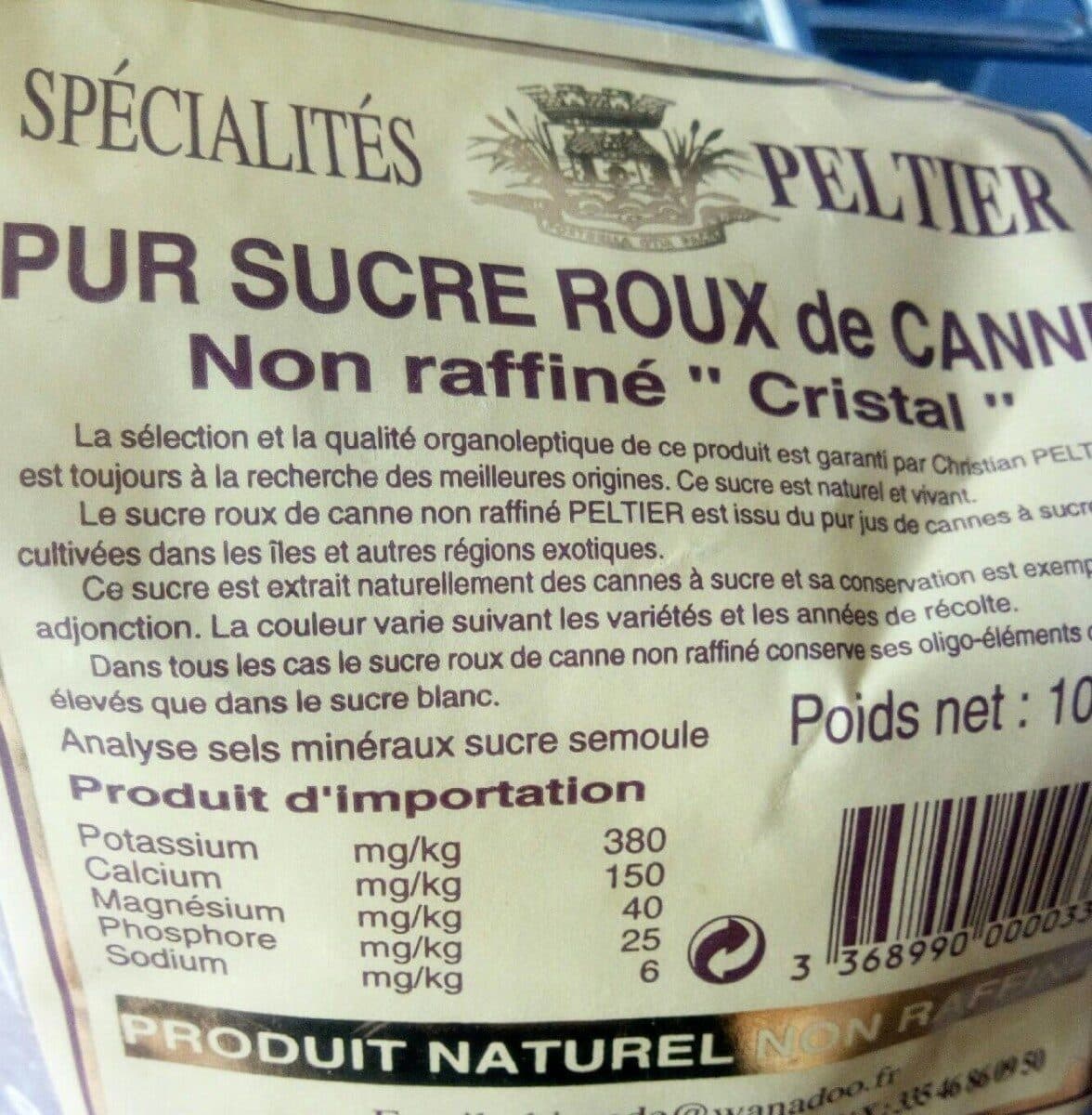 Peltier Pur sucre roux de canne Non raffiné "cristal" packshot