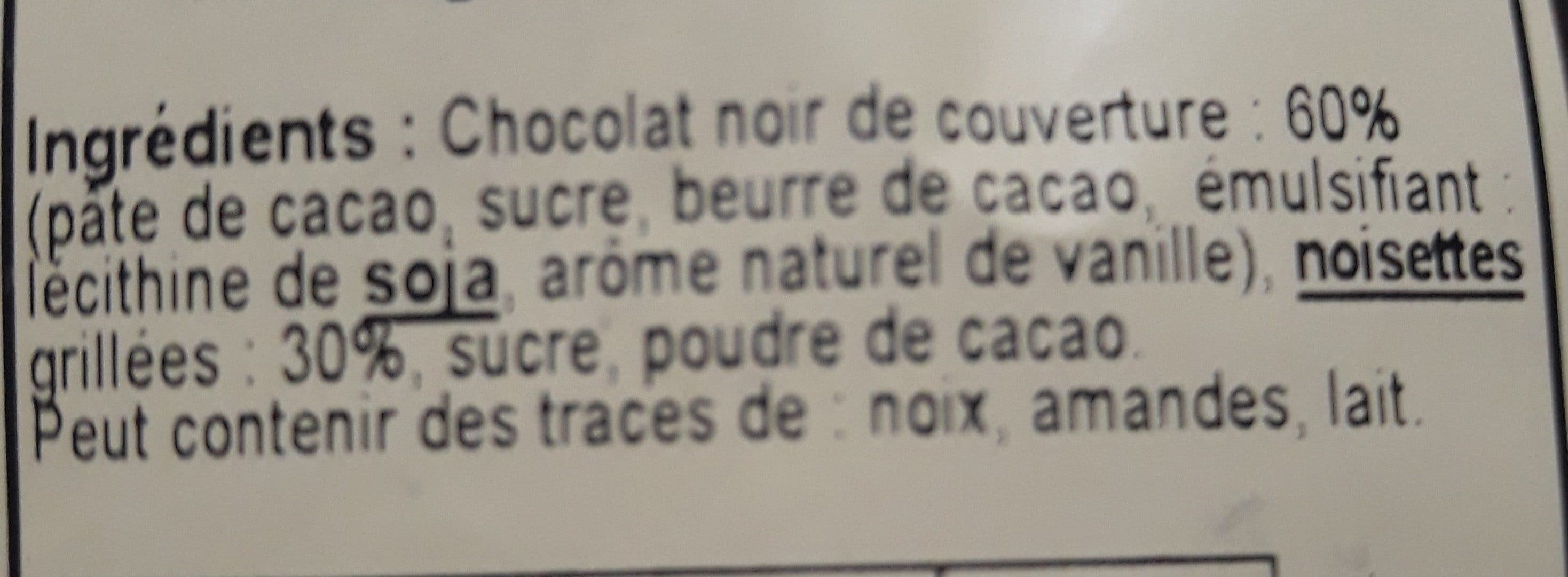 Open Food Facts Chocolats aux noisettes grillées packshot