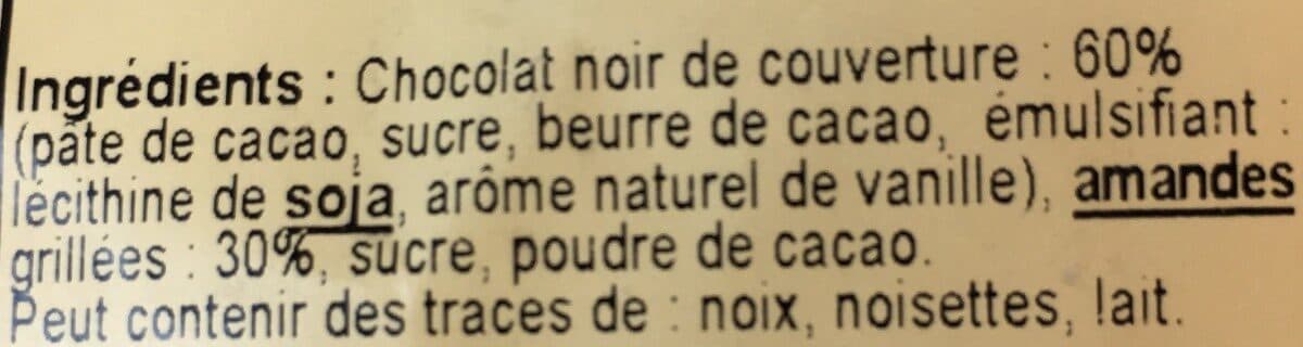 Open Food Facts Chocolat aux amandes packshot