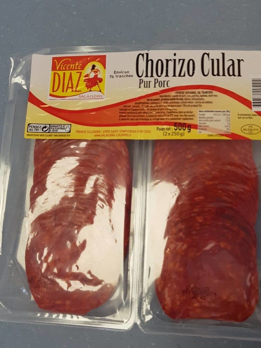 Open Food Facts Chorizo Cular Prétranché packshot