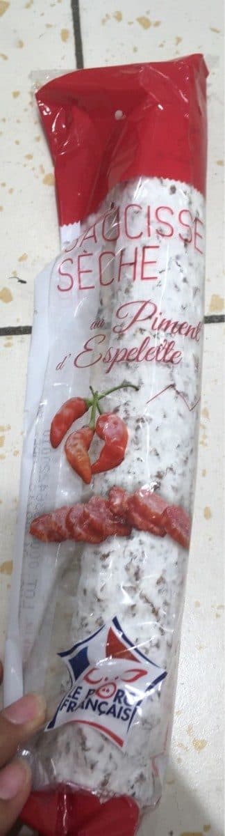 Open Food Facts Saucisse sèche au piment d'epelette packshot