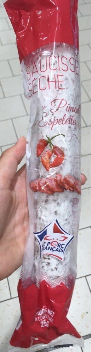 Open Food Facts Saucisse sèche au piment d'epelette packshot