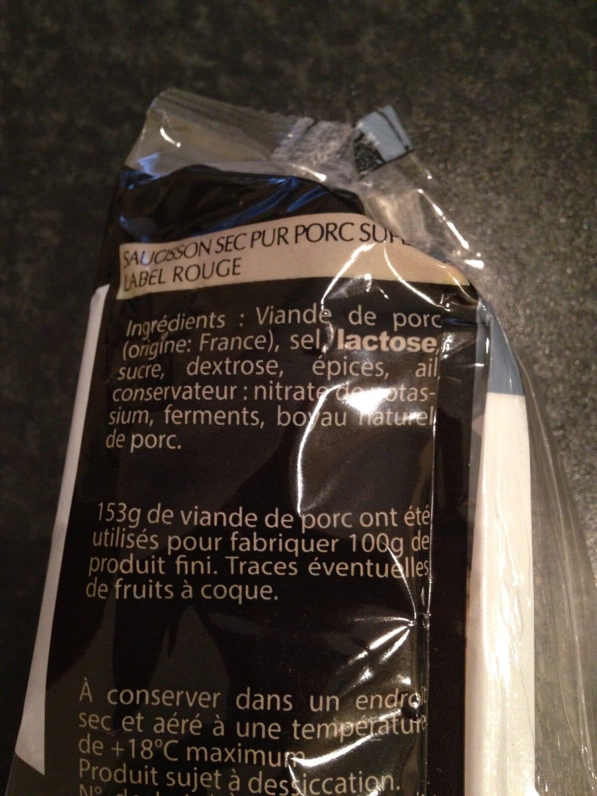 Open Food Facts Saucisson sec packshot