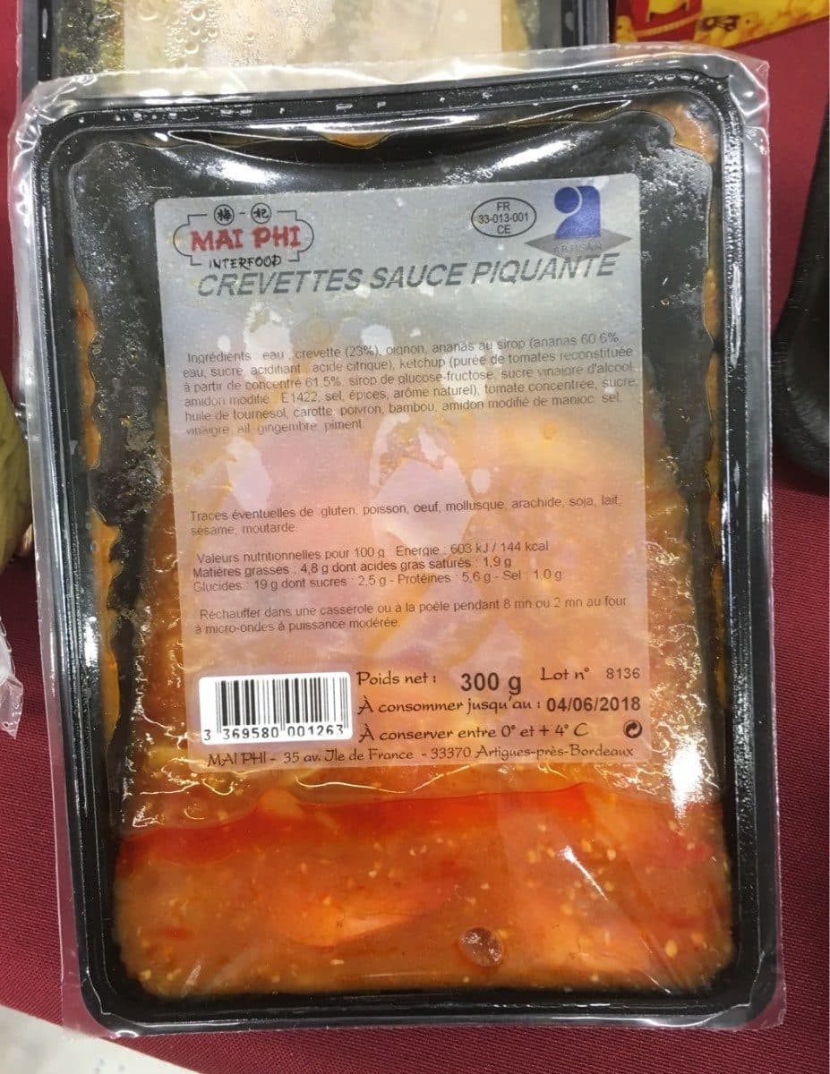 Open Food Facts Crevette sauce piquante packshot