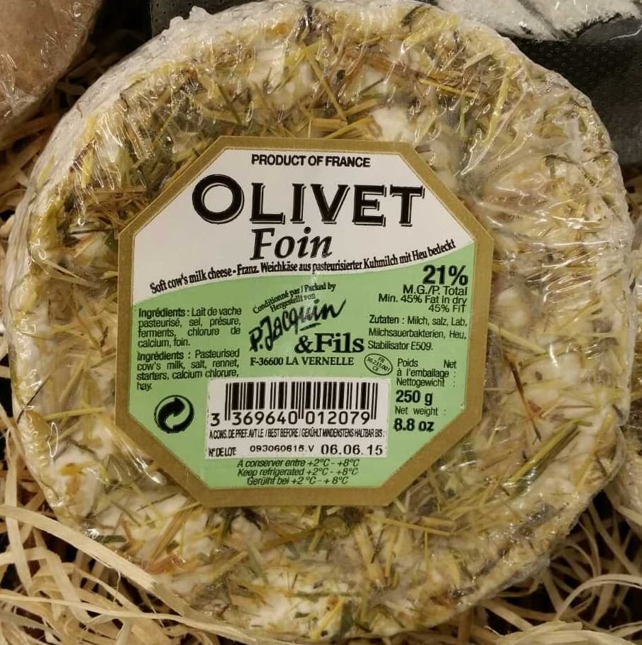 Fromagerie Jacquin & Fils Fromage Olivet au foin packshot