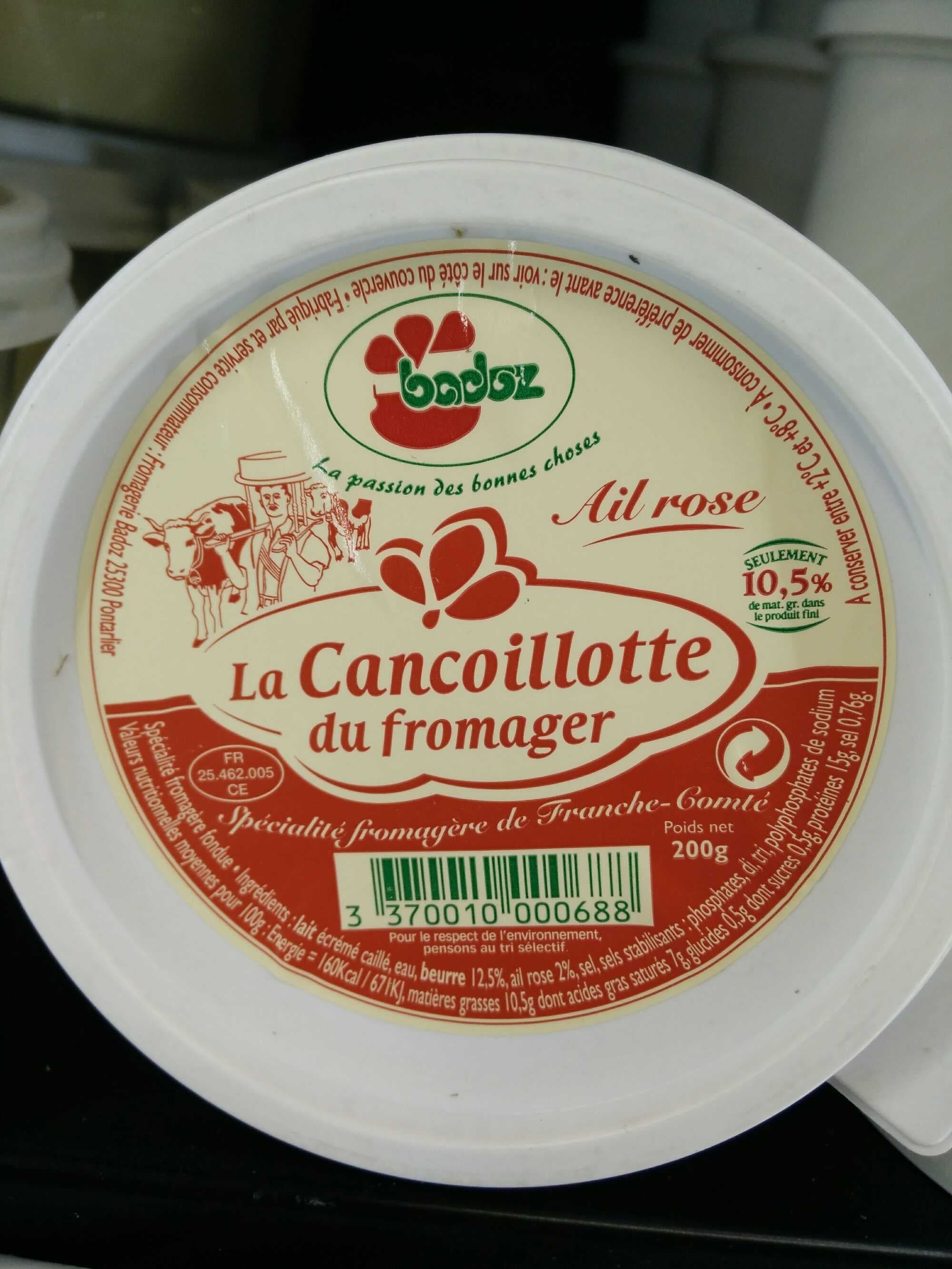 Badoz Cancoillotte du Fromager A l'Ail Rose 200g packshot