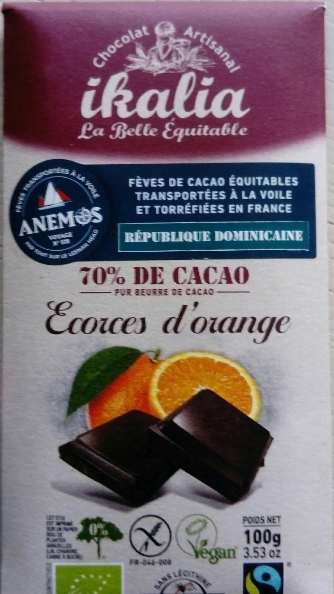 Ikalia Chocolat écorces d'orange packshot