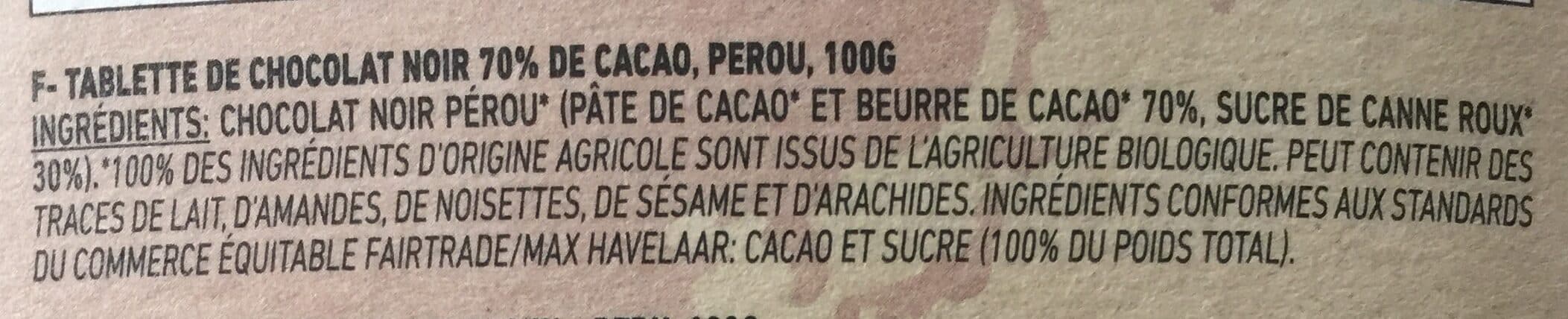 Ikalia Chocolat noir, pure, origine de Perou packshot