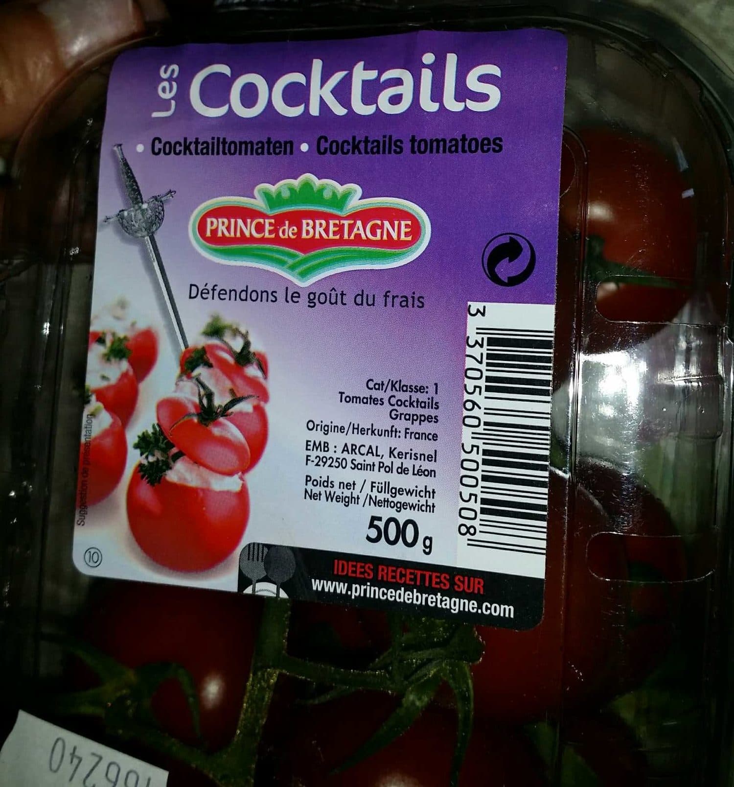 Prince de Bretagne Tomate Cocktail Barquette, PRINCE DE BRETAGNE packshot